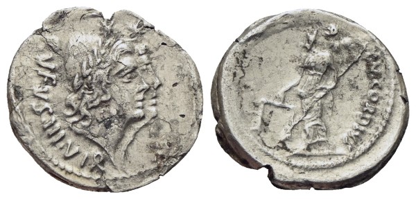 Münze-Römische-Republik-Cordius-Rufus-Denar-46-v-Chr-Rom-VIA12409