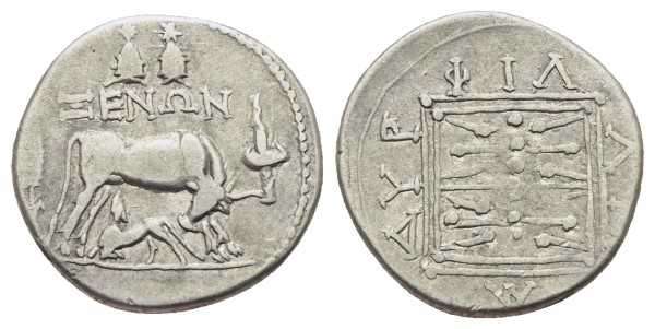 Münze-Antike-Illyria-Dyrrhachion-Drachme-Magistrate-Xenon-Philia-VIA12049