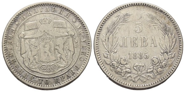 Münze-Bulgarien-Alexander-I-5-Lewa-1885-VIA12770