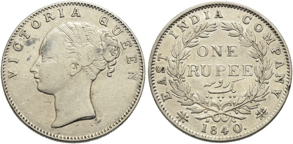 Münze-Indien-Victoria-Rupie-VIA11474