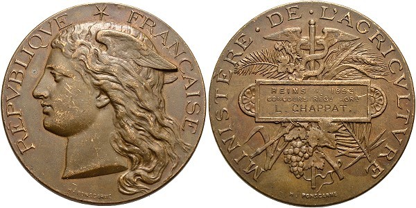 Münze-Frankreich-Reims-3-Republik-Medaille-1895-Chappat-VIA12477
