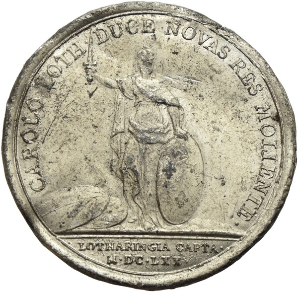 Münze-Frankreich-Ludwig-XIV-Zinnabschlag-Medaille-1670-VIA11993