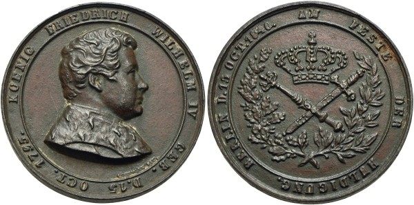 Münze-Deutschland-Brandenburg-Preußen-Friedrich-Wilhelm-IV-Medaille-1840-VIA11989