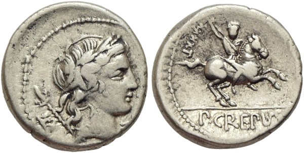 Münze-Römische-Republik-Crepusius-Denar-82-v-Chr-Rom-VIA12394