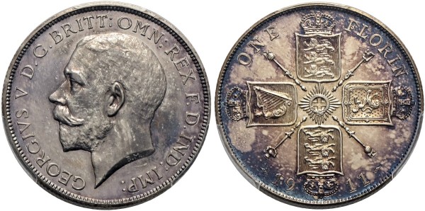 Münze-Großbritannien-Georg-V-Florin-1911-London-VIA12626
