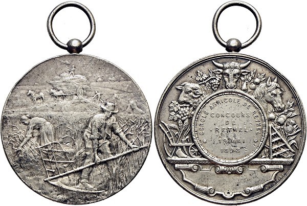 Münze-Frankreich-3-Republik-Rethel-Medaille-1898-Concous-Rethel-VIA12483