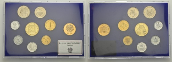 Münze-Österreich-Kleinmünzensatz-Schilling-1983-VIA12740
