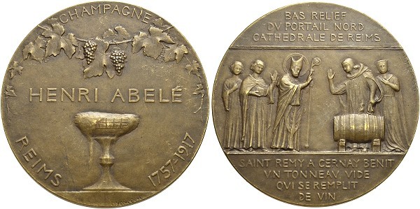 Münze-Frankreich-Reims-3-Republik-Medaille-1917-Henri-Abele-VIA12478