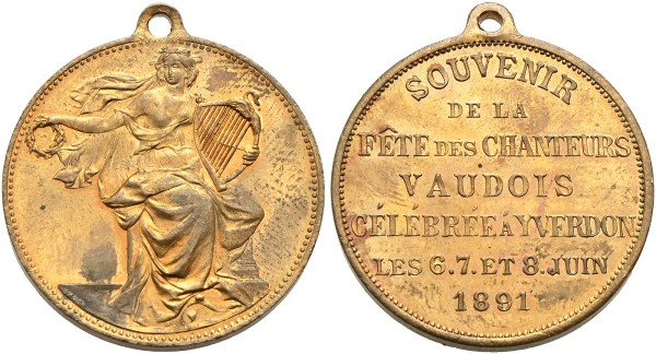 Medaille-Schweiz-Waadt-Yverdon-Lauer