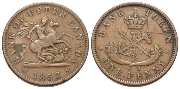 Münze-Kanada-Victoria-Bank-Token-1-Penny-1857-Upper-Canada-VIA12011