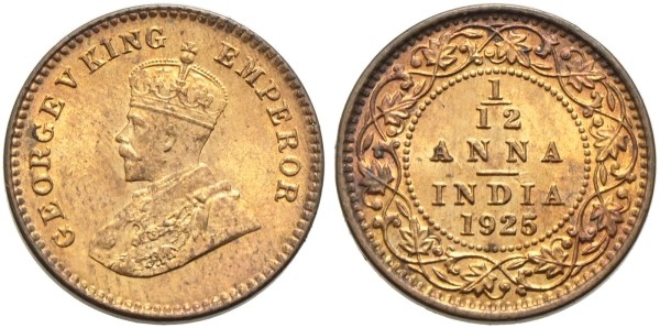 Münze-Asien-Indien-Britisch-Georg-V-Anna-VIA11555