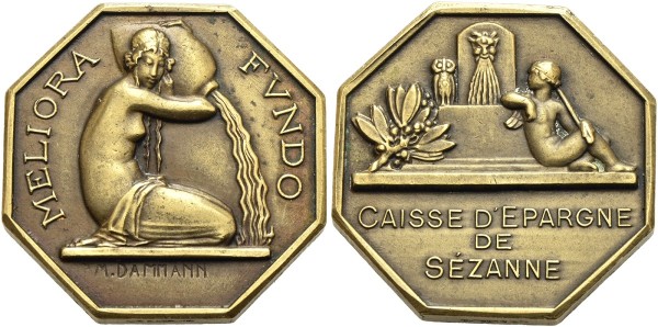 Münze-Franreich-3-Republik-Medaille-oJ-Sparkasse-Sezanne-VIA12005