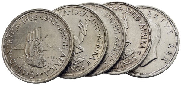 Münze-Südafrika-Georg-VI-5-Shillings-1947-VIA12056
