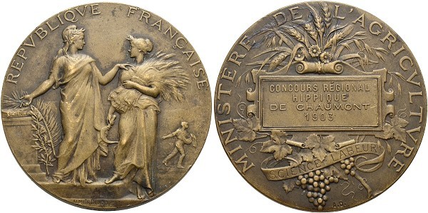 Münze-Frankreich-Chaumont-Medaille-1903-Concours-regional-hippique-VIA12344