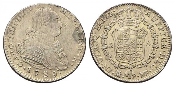 Münze-Platin-Spanien-Karl-IV-2-Escudos-VIA11288