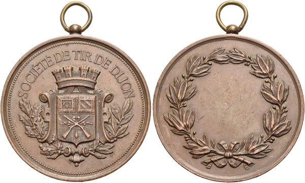Münze-Frankreich-Dijon-Medaille-Societe-de-Tir-de-Dijon-oJ-VIA11971