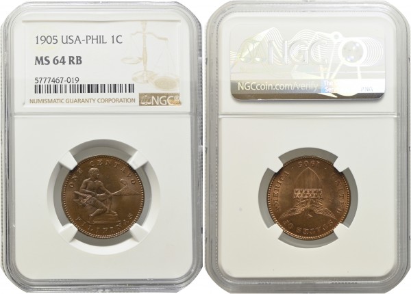 Münze-Philippinen-USA-Centavo-MS64RB-VIA11162