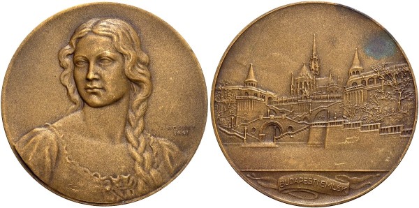 Münze-Ungarn-Medaille-1931-Budapest-Ansicht-VIA12662