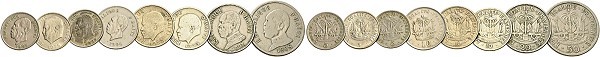 Münze-Haiti-Lot-5-Centimes-1905-bis-50-Centimes-1908-VIA12282