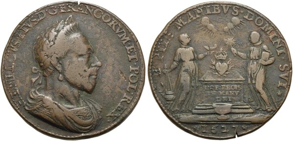 Münze-Frankreich-Ludwig-XIII-Medaille-Überführung-Heinrich-III-Valois-VIA11990