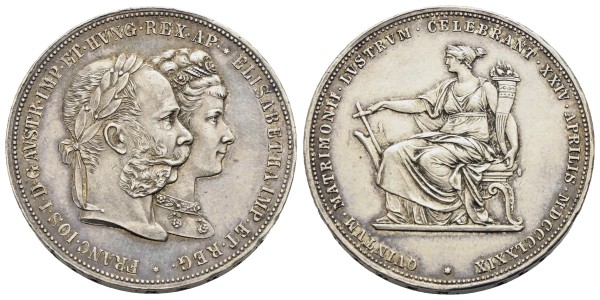 Münzen-RDR-Österreich-Franz-Joseph-Doppelgulden-Silberhochzeit-Sissi-VIA11607_g