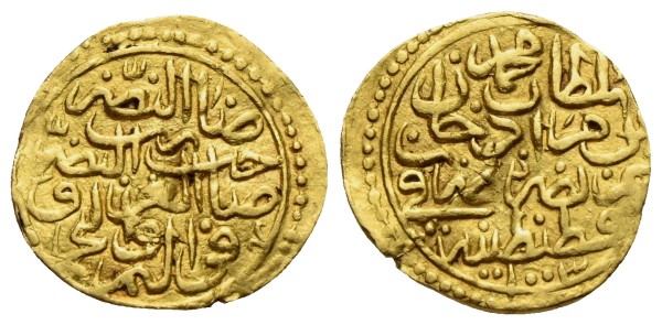 Münze-Türkei-Osmanisches-Reich-Mehmed-III-Sultani-Altin-1003AH-Konstantinopel-VIA12923