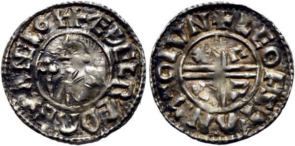 Münze-Mittelalter-Großbritannien-Anglosächsisch-Aethelred-Penny-VIA11098