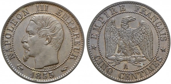 Münze-Frankreich-5-Centimes-Napoleon-III-VIA11197