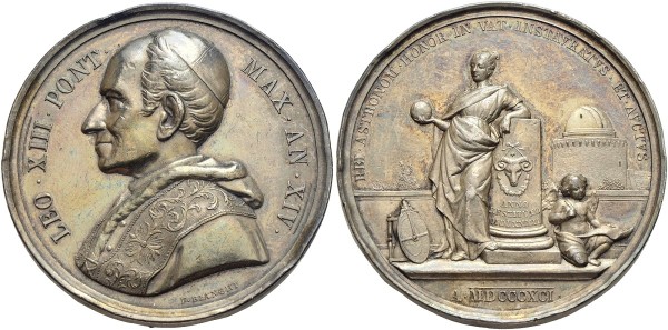 Münze-Italien-Vatikan-Leo-XIII-Medaille-1891-Sternwarte-VIA12003