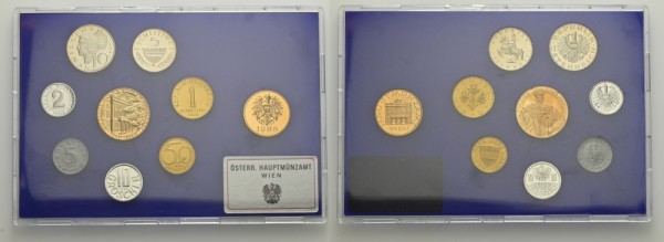 Münze-Österreich-Kleinmünzensatz-Schilling-1988-VIA12739
