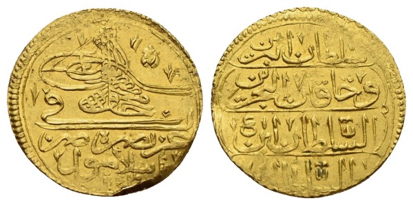 Münze-Türkei-Osmanisches-Reich-Mahmud-I-Zer-i-Mahbub-1143AH-Istambul-VIA12924