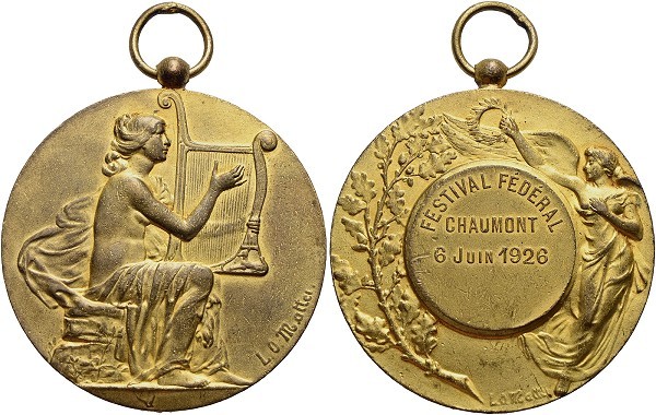 Münze-Frankreich-Chaumont-Medaille-1926-Festival-Federal-VIA12345