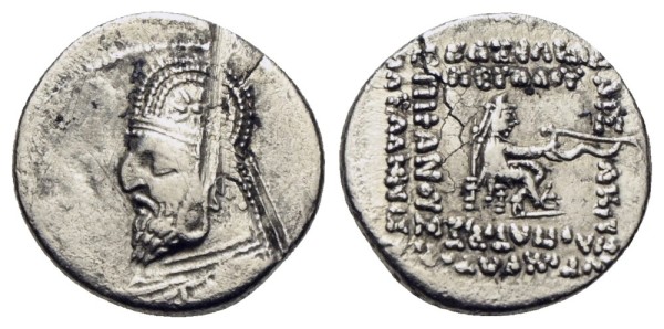 Münze-Parthia-Königreich-Arsakiden-Mithradates-III-Drachme-VIA12683