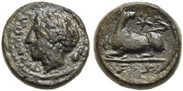 Münze-Sicilia-Syrakus-Agathokles-Bronze-295-289-v-Chr-Arethusa-VIA12560