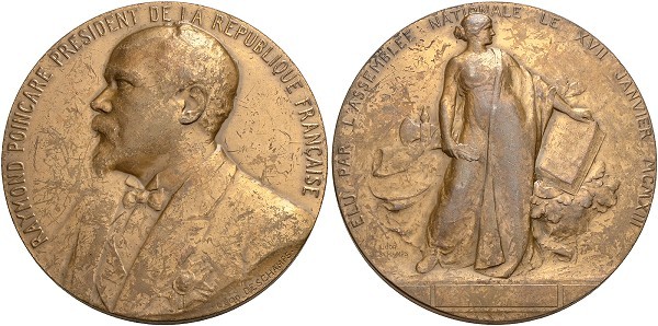 Münze-Frankreich-3-Republik-Medaille-1913-1981-Raymond-Poincare-VIA12330