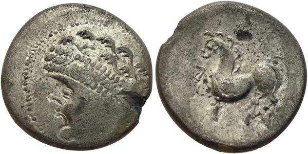 Münze-Antike-Kelten-Noricum-Ostnoriker-Taurisker-Tetradrachme-VIA11943