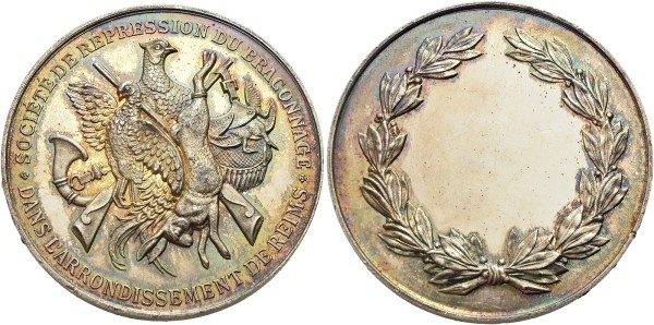 Münze-Frankreich-Reims-Medaille-oJ-Jagdstillleben-VIA12044