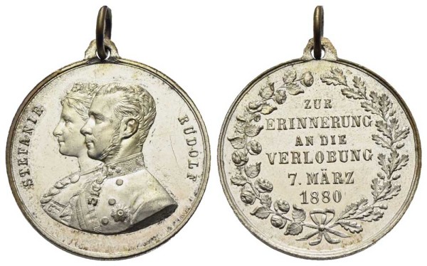 Münze-Medaille-Österreich-RDR-Franz-Joseph-Verlobung-Rudolf-VIA11405