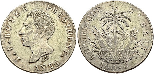 Münze-Haiti-100-Centimes-AN26-1829-VIA12266