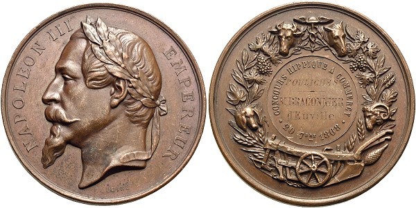 Münze-Frankreich-Napoleon-III-Medaille-1868-VIA12264