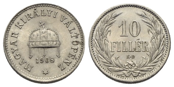 Münze-Kaiserreich-Österreich-Franz-Joseph-I-10-Filler-1908-KB-Kremnitz-VIA12861