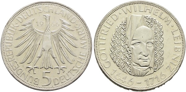 Münze-Deutschland-BRD-5-Mark-Gottfried-Wilhelm-Leibniz-VIA11472