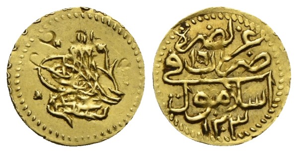 Münze-Türkei-Osmanisches-Reich-Selim-III-1/4-Zer-i-Mahbub-1203/16AH-Istanbul-VIA12927