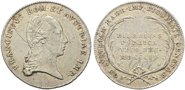 Münze-Medaille-Jeton-RDR-Österreich-Franz-II-Kaisertitel-VIA11396
