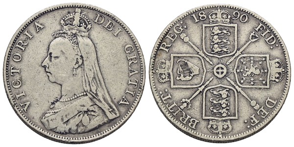 Münze-Großbritannien-Victoria-Crown-1890-London-VIA12865