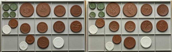 Münze-Deutschland-Notgeld-Porzellanmünzen-Lot-VIA12799