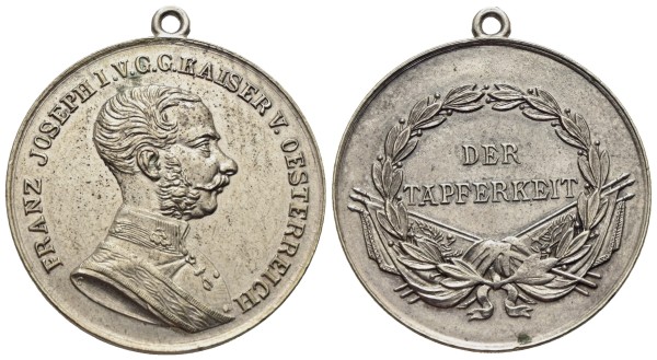 Münze-Österreichische-Kaiserzeit-Franz-Joseph-1848-1916-Tapferkeitsmedaille-o-J-VIA11951
