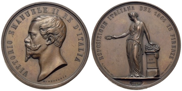 Medaille-Italien-Vittorio-Emanuele-II-Florenz-Ferraris-Vagnetti-Puntoni-VIA11896