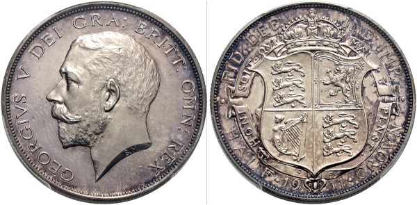 Münze-Großbritannien-Georg-V-1/2-Crown-1911-London-VIA12627