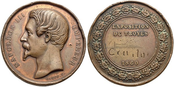 Münze-Frankreich-Napoleon-III-Medaille-1860-VIA12260